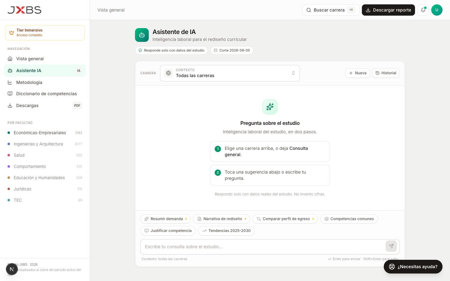 Asistente de IA que responde solo con datos del estudio